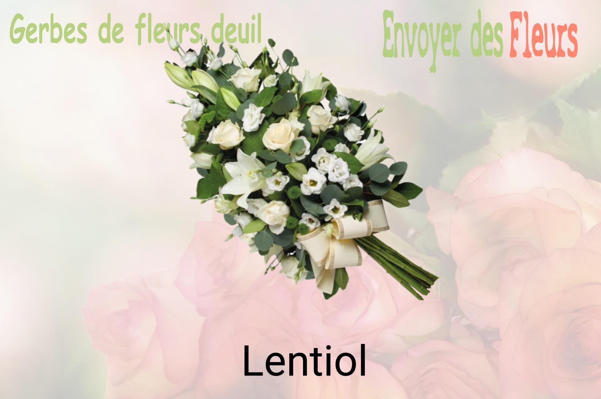 Gerbe de fleurs de deuil livrée à Lentiol